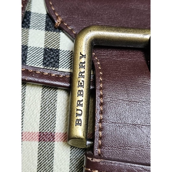 Authentic BURBERRY Haymarket Check Coated Canvas Shoulder Bag - Picture 6 of 10